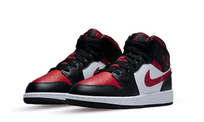 Air Jordan 1 Mid Black Fire Red (GS)