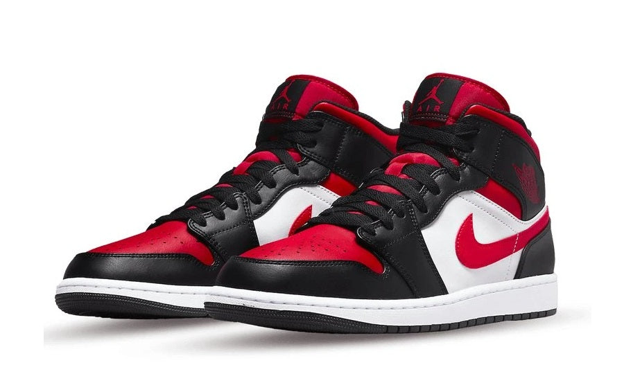 Air Jordan 1 Mid White Black Red (2022)