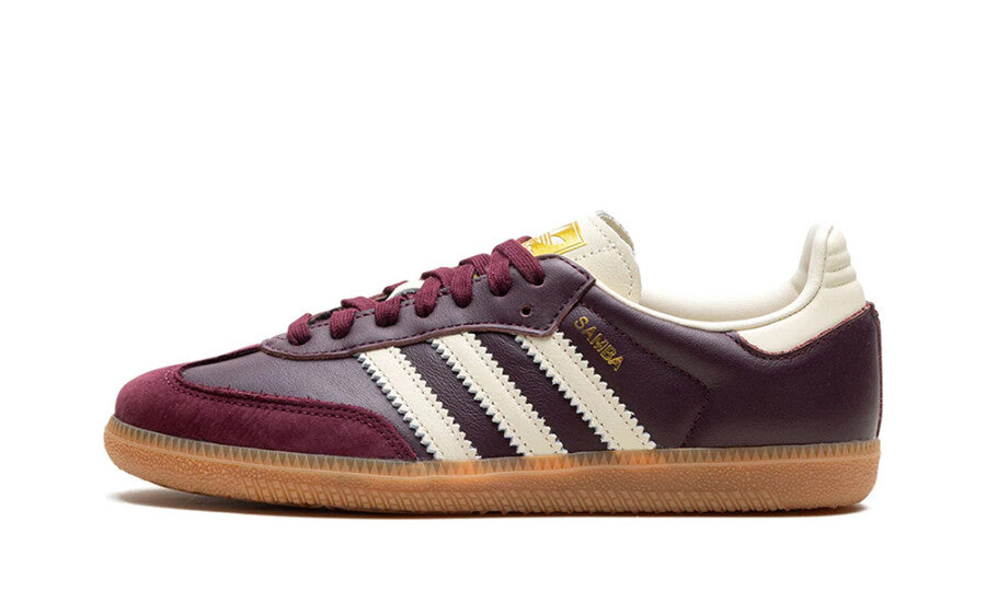 Adidas Samba OG Maroon Gold Metallic (W)