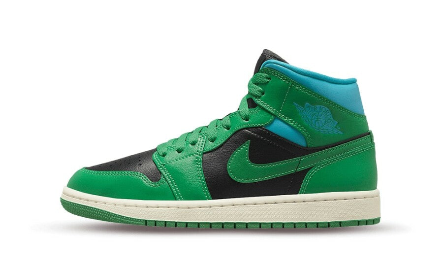 Air Jordan 1 Mid Lucky Green Aquatone (W)