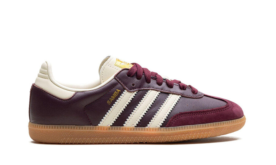 Adidas Samba OG Maroon Gold Metallic (W)