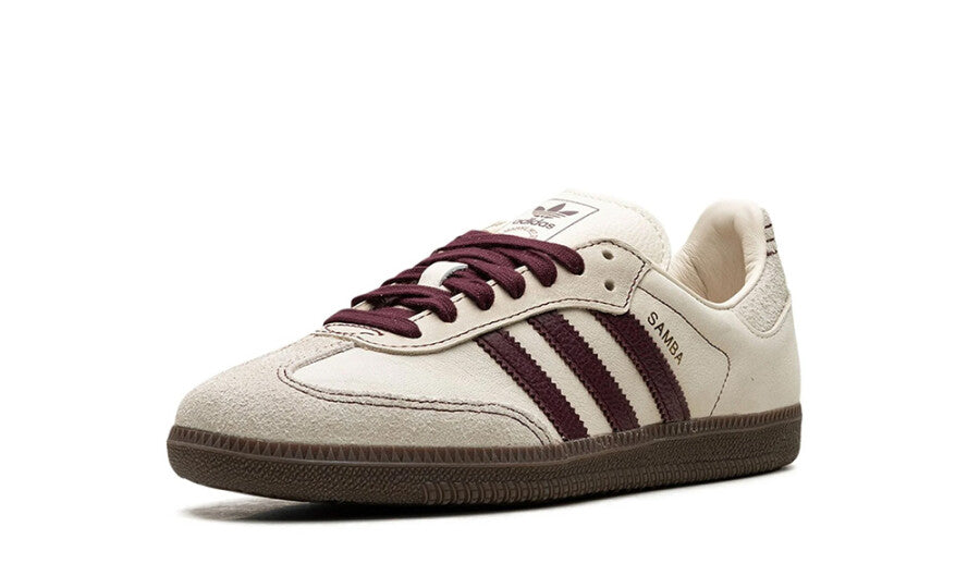 Adidas Samba OG Wonder White Maroon