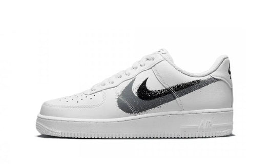 Air Force 1 Low Spray Paint Swoosh White Black